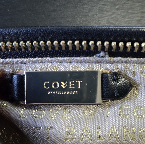 Stella & Dot Black Convertible Crossbody Bag Foldover Clutch Minimalist - Picture 10 of 13